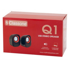 Classone Q1 Serisi K3000 1+1 USB 2.0 Hoparlör - Siyah / Kırmızı