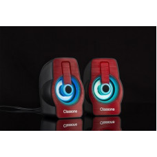 Classone X1 Red RGB Gaming Hoparlör - Kırmızı