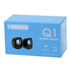 Classone Q1 Serisi K3001 1+1 USB 2.0 Hoparlör - Siyah / Mavi